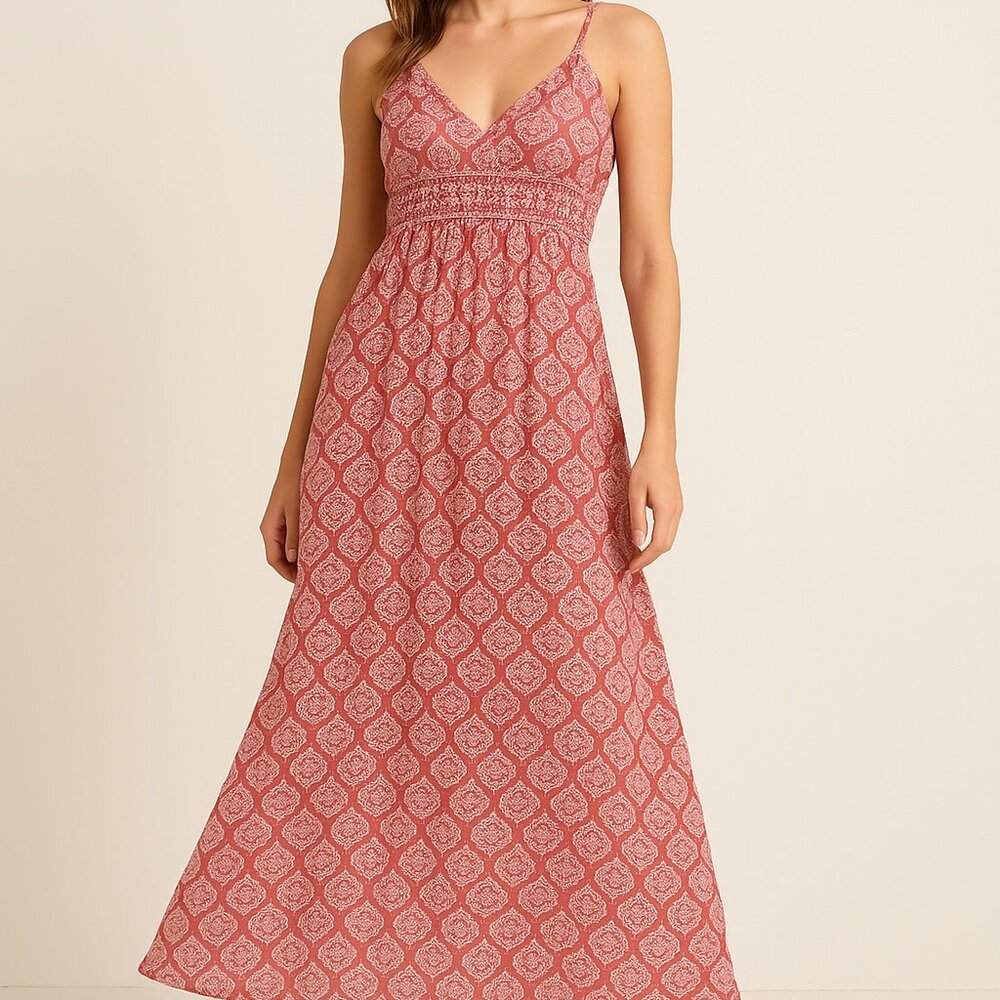 Max Studio Pink Oji Print Maxi Dress – Size 4